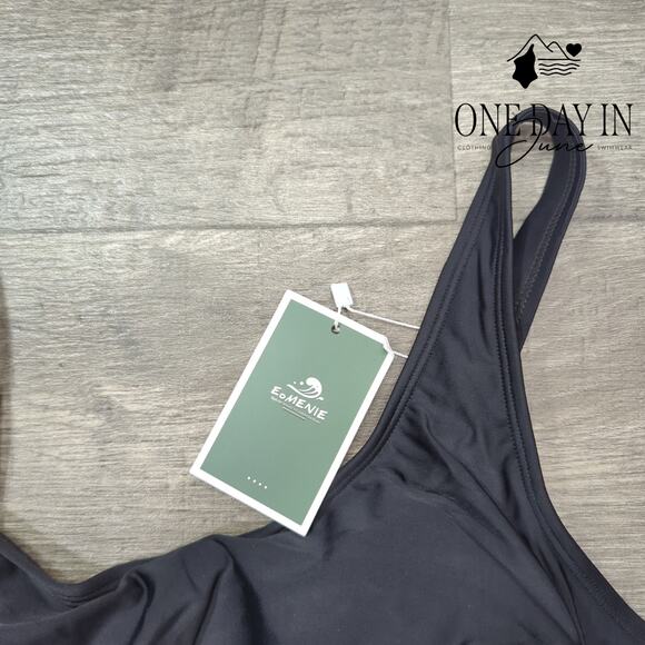 Eomenie Drawstring Swimdress One Piece Swimsuit Size M - Picture 3 of 7